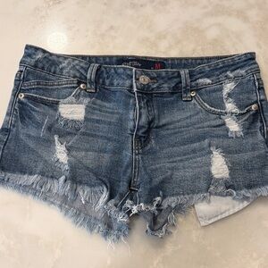 Just USA Blue Distressed Jean Shorts
